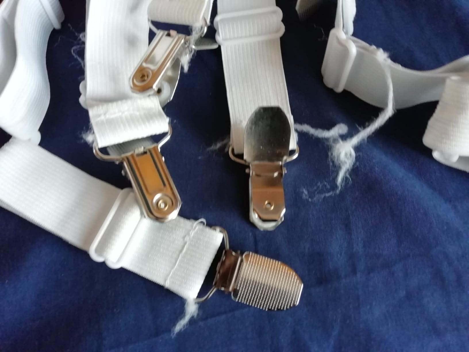 Quelcc Elastici Tendi Lenzuola fermalenzuola 4 pz bianchi regolabili