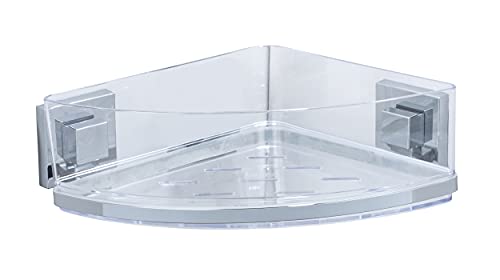 Wenko Vacuum-Loc Quadro mensola angolare 1 piano inox