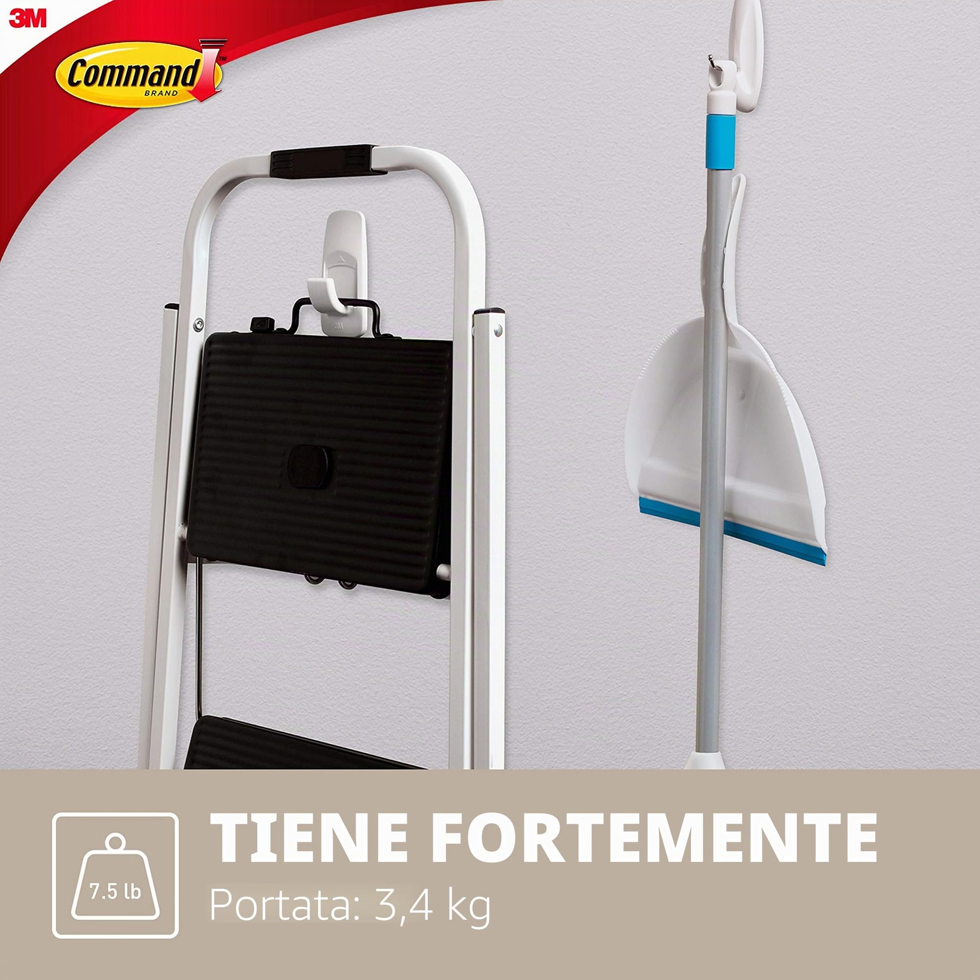 Command 17004 Gancio Multiuso Jumbo Bianco 4 Pezzi