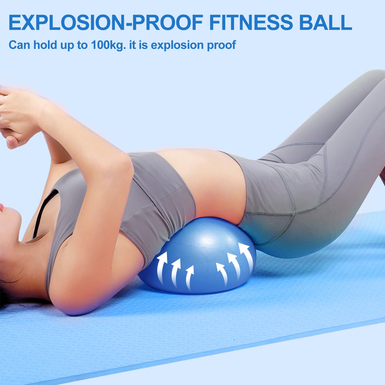 Quelcc palla pilates antiscoppio blu 25 cm