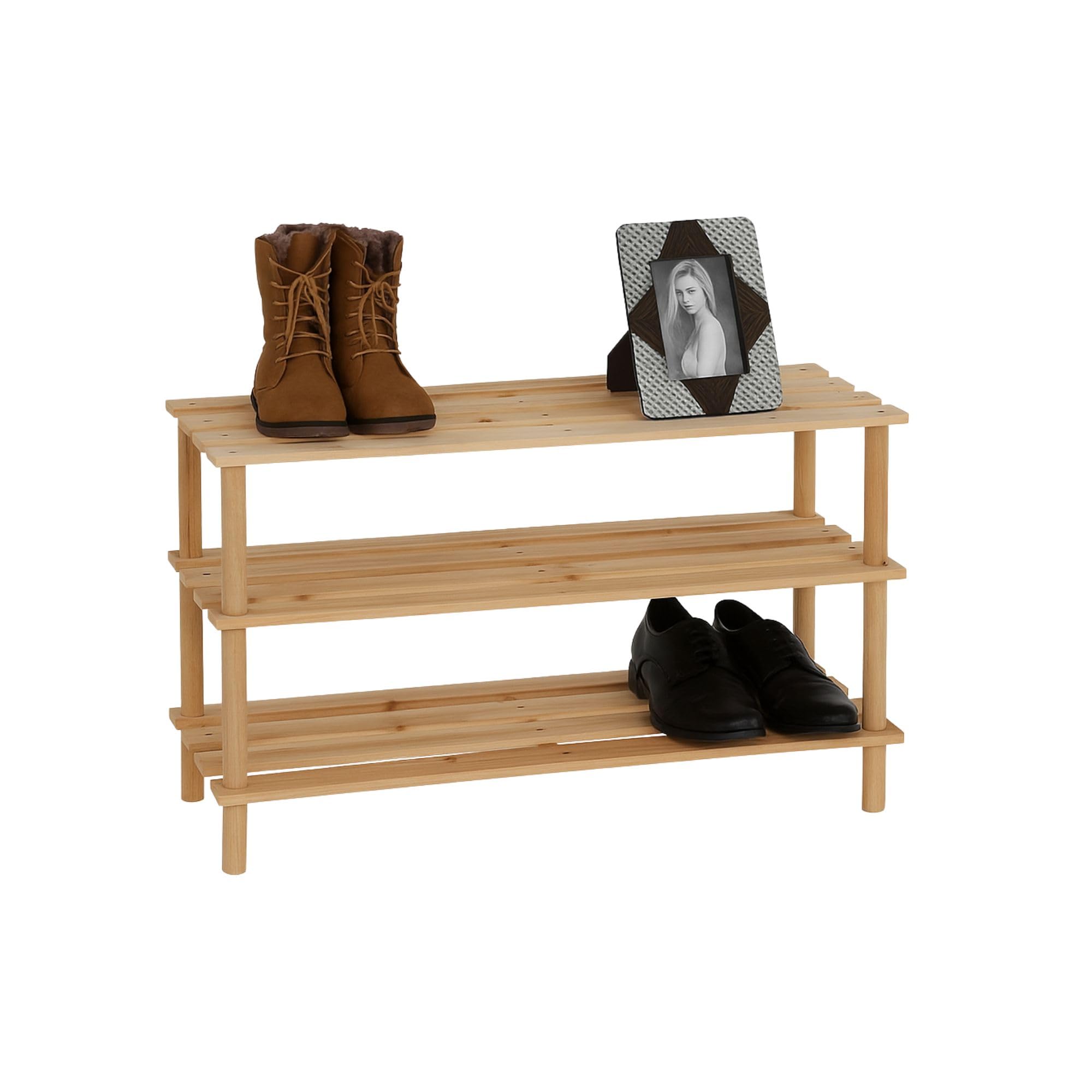 Cecaro Group Scarpiera Bambù 3 Ripiani 63x26x48 cm