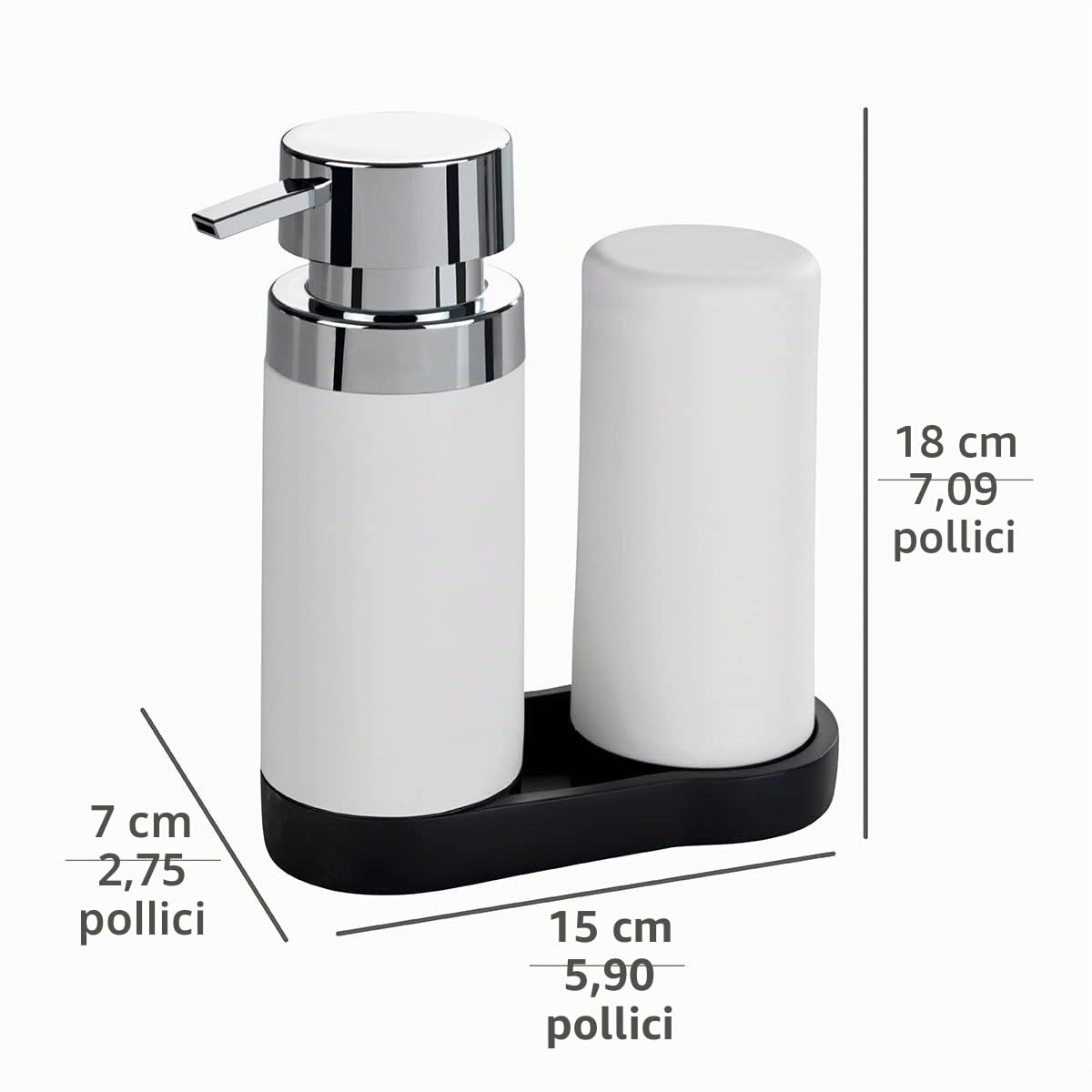Wenko Easy-Squeeze set dispenser 2x250 ml bianco