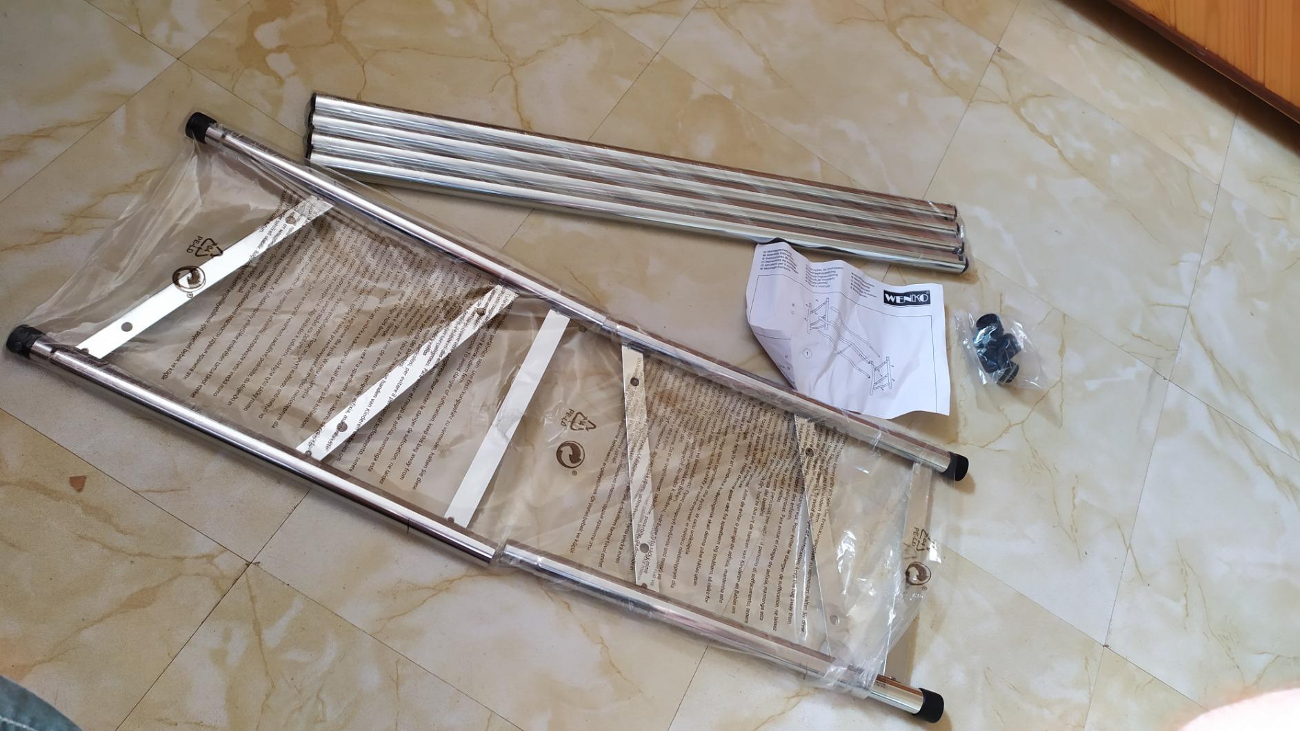 Wenko Scarpiera Allungabile 2 Piani Cromata 62-115 cm 10 Paia