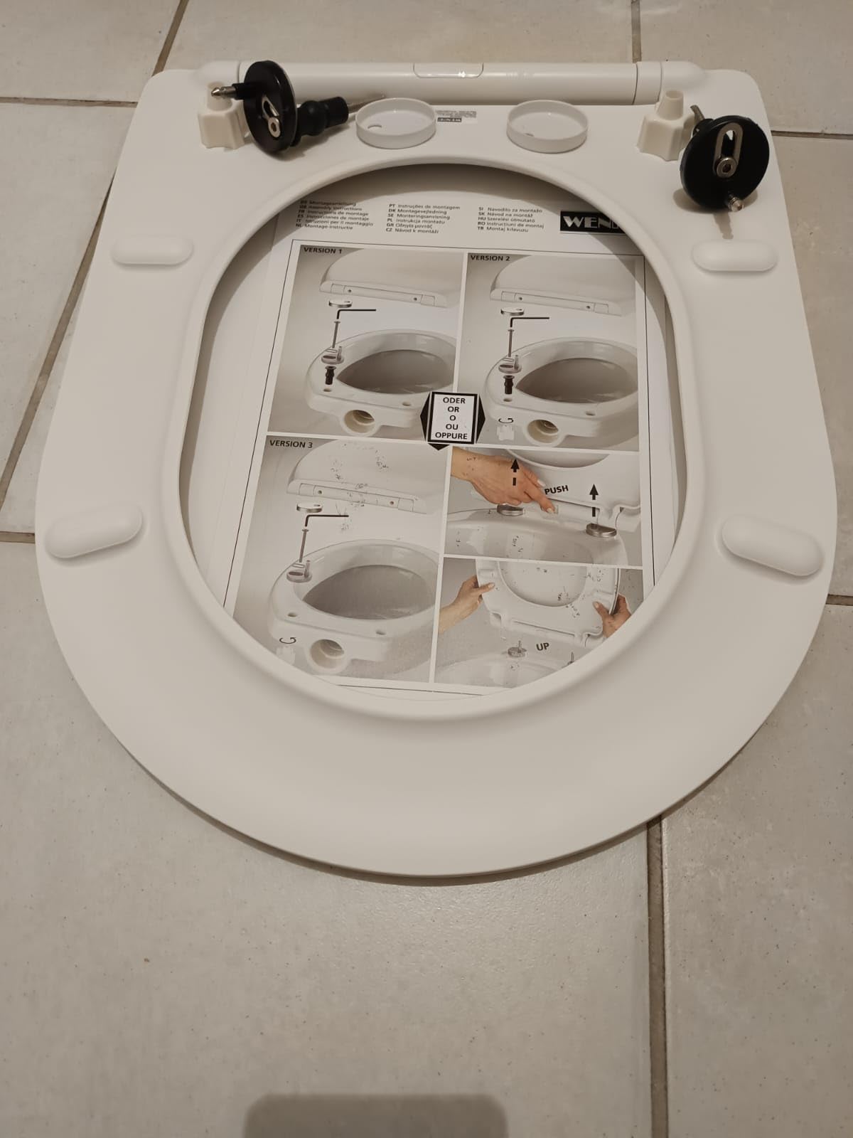 Wenko Galati sedile WC nero opaco chiusura ammortizzata