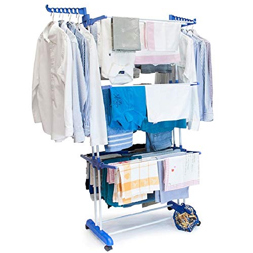 Cecaro Group Stendino Torre Acciaio ABS Pieghevole Blu Bianco