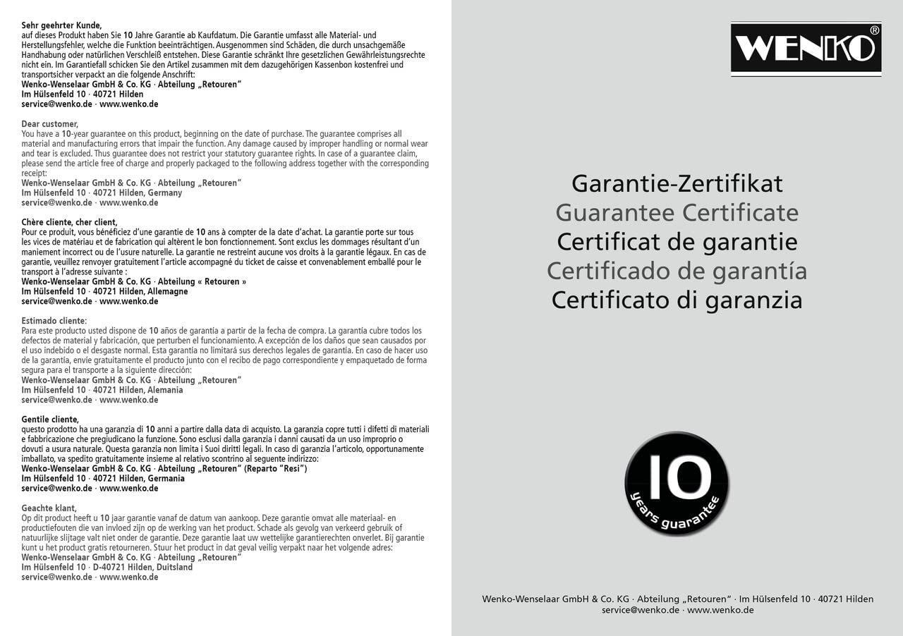 Wenko Bosio portarotolo carta igienica con coperchio nero opaco