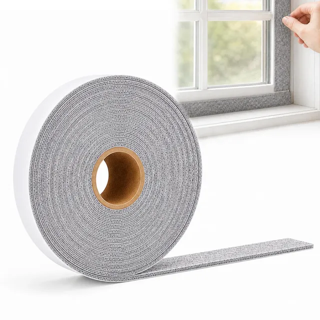 Quelcc Feltro Autoadesivo Grigio Rotolo 6m x 2 cm Antigraffio