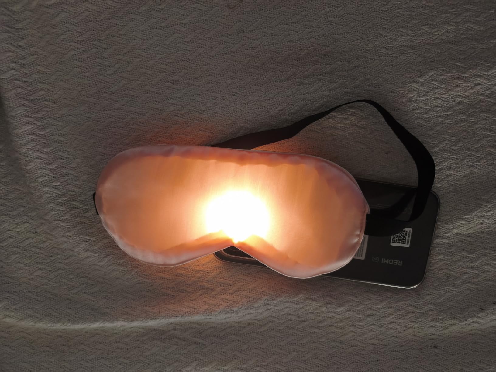 Quelcc Maschera Occhi Notte in Seta 2 pz Rosa Oscurante