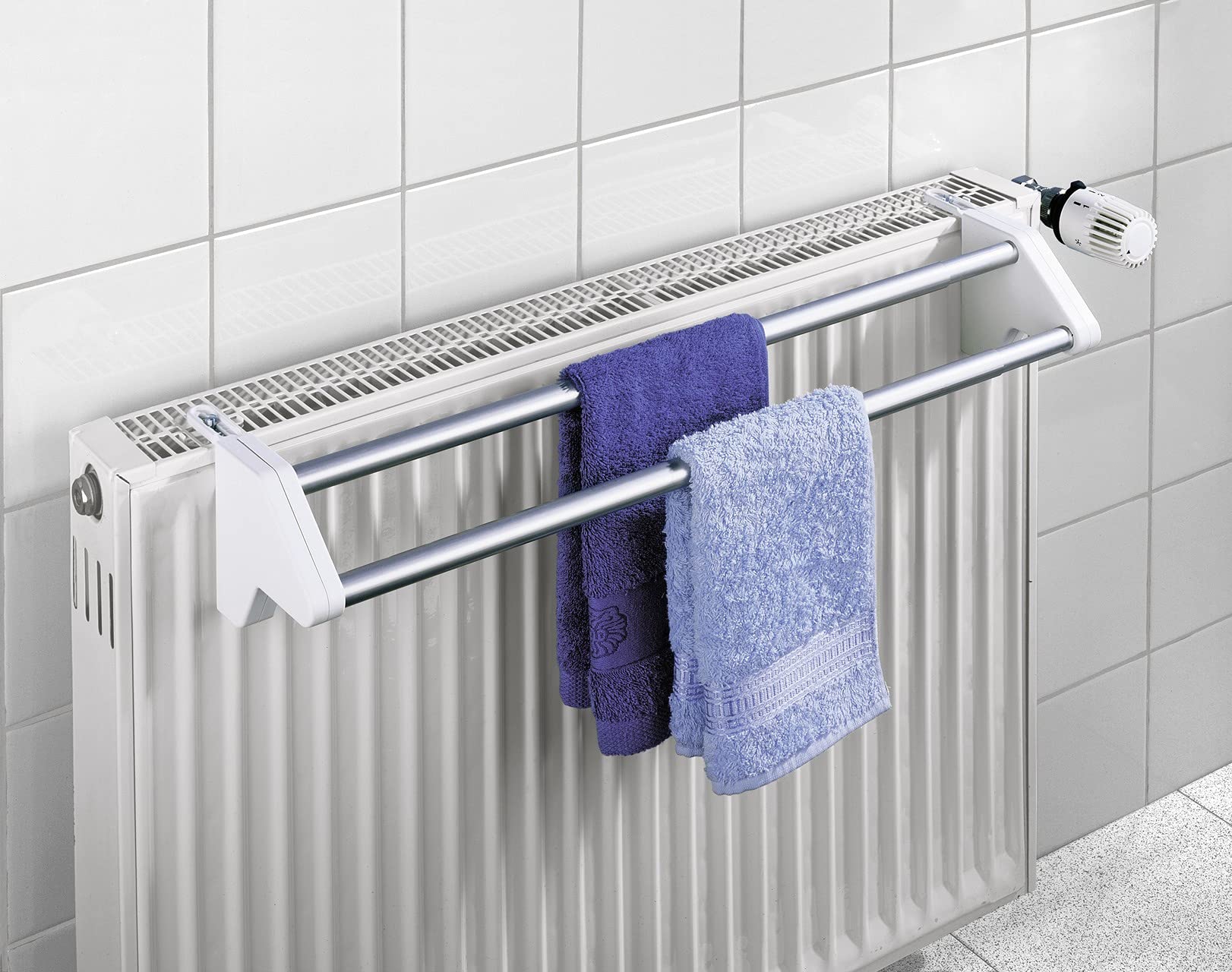 Wenko Twin 3703100 stendibiancheria da radiatore 57 cm alluminio