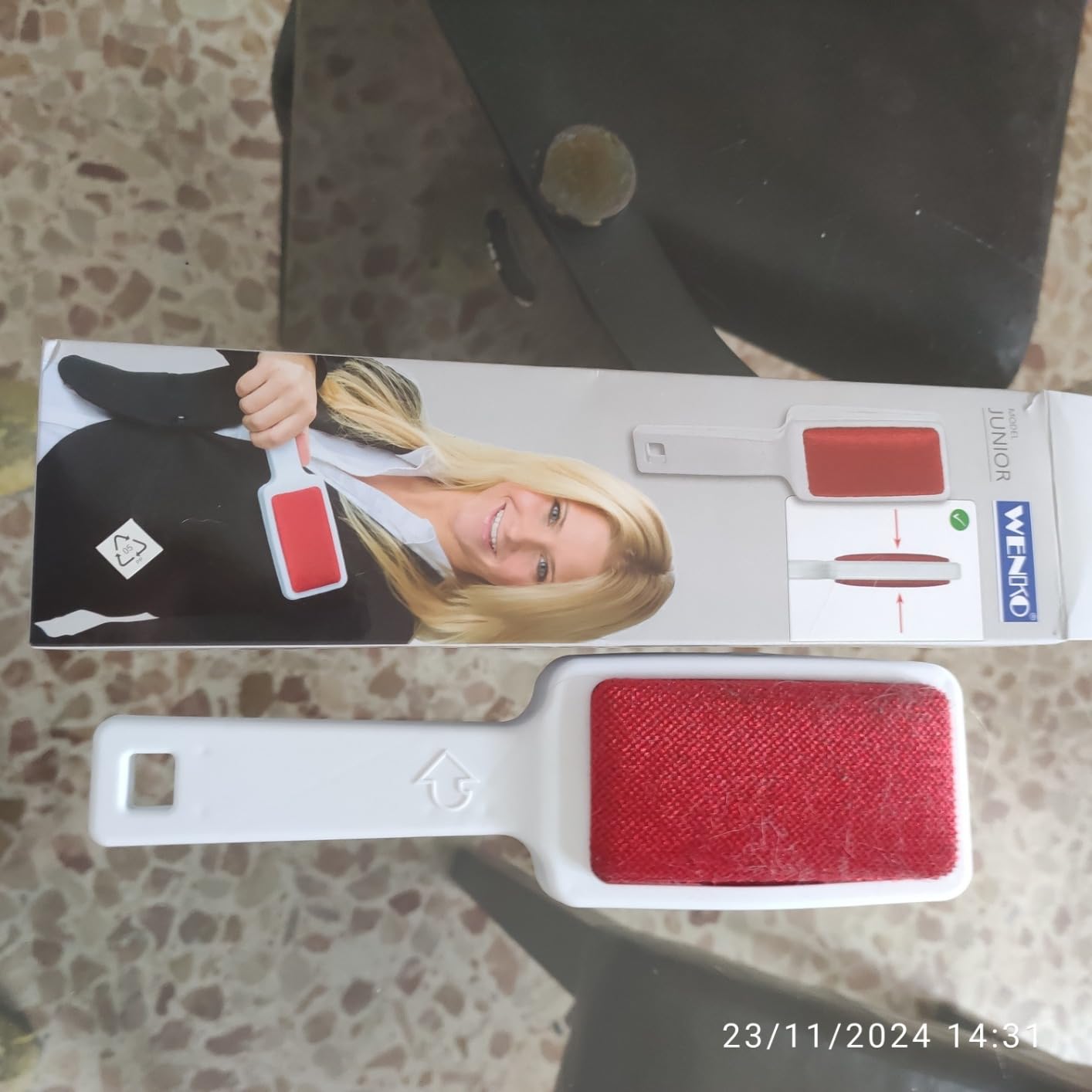 Wenko Junior spazzola tessuti doppia bianco rosso