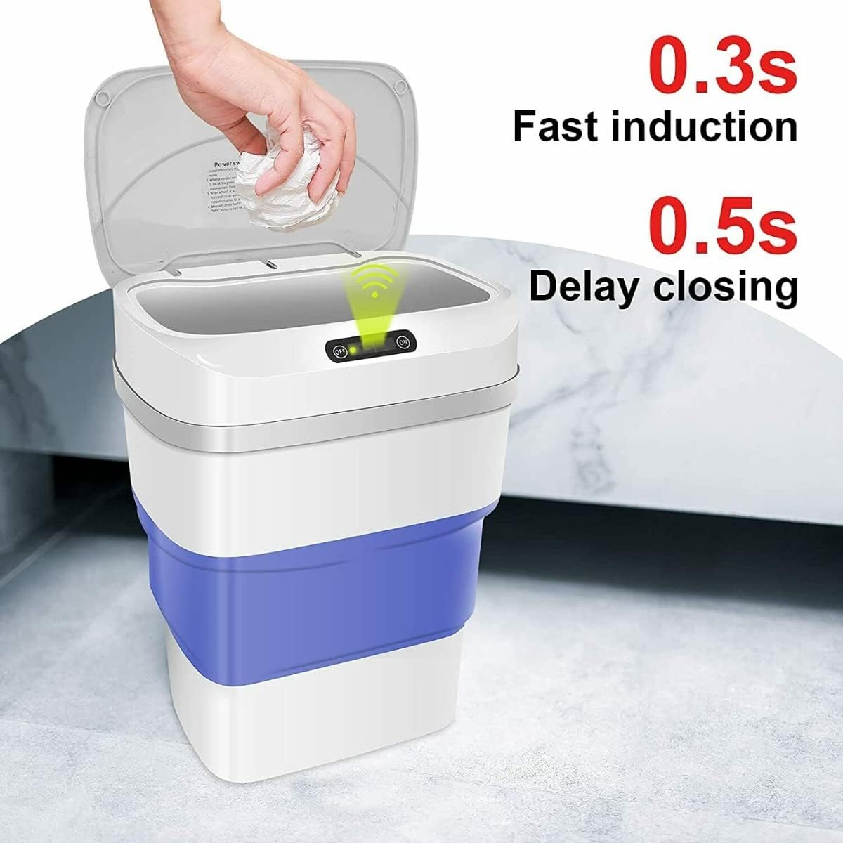 Cecaro Group Pattumiera Touchless 17 Litri con Sensore