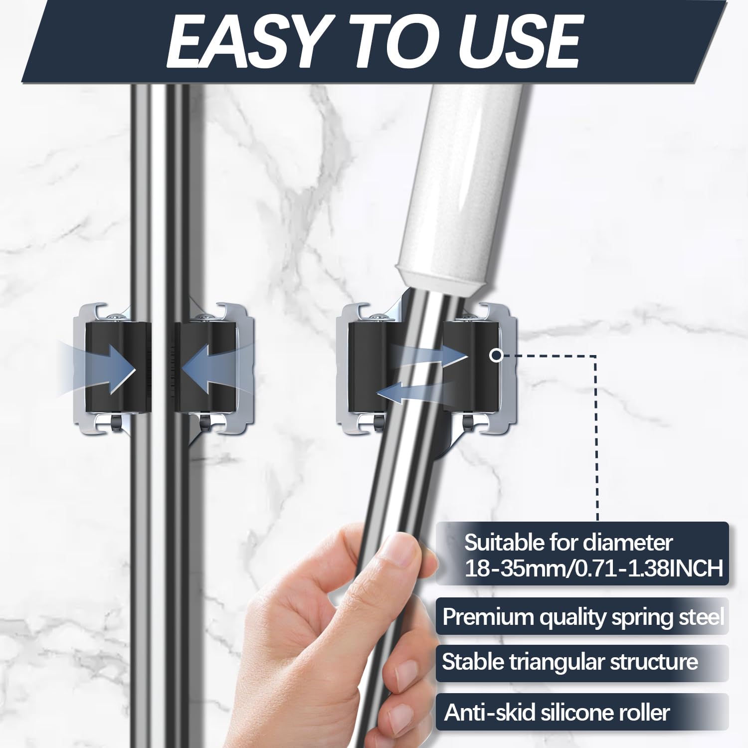 3-H Portascope Muro Acciaio Inox 12 Pezzi 5 Kg Antiscivolo