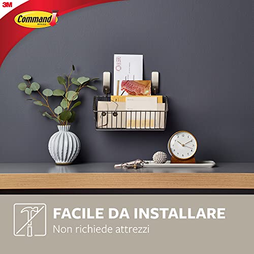 Command 17034 gancio adesivo metallico nickel 1 pezzo