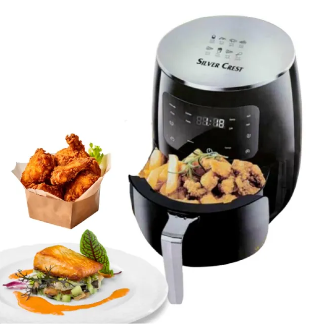 Cecaro Group Friggitrice ad Aria 6L 2400W Touch Nera
