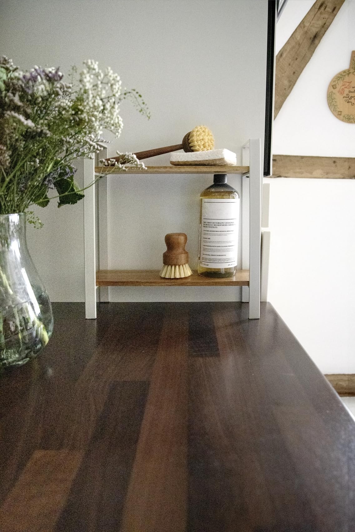 Wenko Louisa Scaffale Cucina 2 Ripiani Bianco Acacia