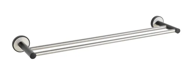 Wenko Udine Duo 25015100 asta asciugamani nera opaca 61 cm