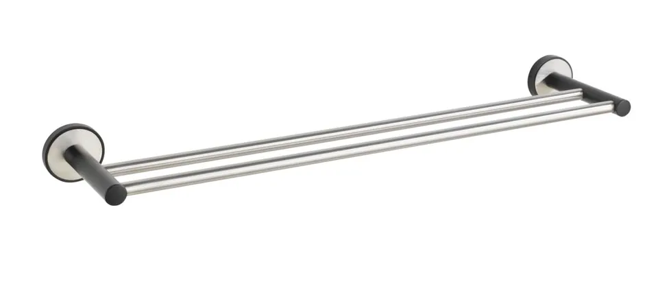 Wenko Udine Duo 25015100 asta asciugamani nera opaca 61 cm