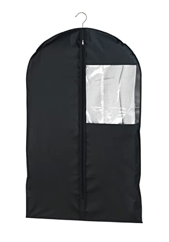 Wenko Deep custodia abiti nera 60x100 cm PEVA con finestra