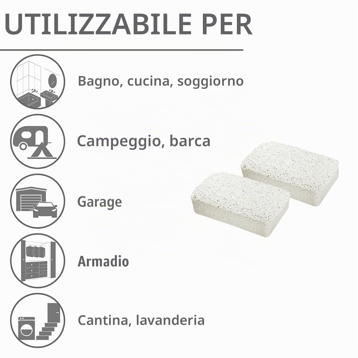 Wenko Killer Umidità ricarica deumidificatore 2x2 kg