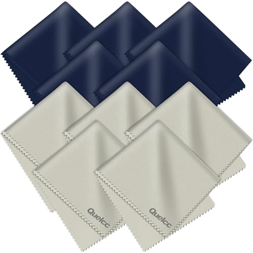 Quelcc Panni Microfibra Occhiali 15x18 cm 10 Pezzi