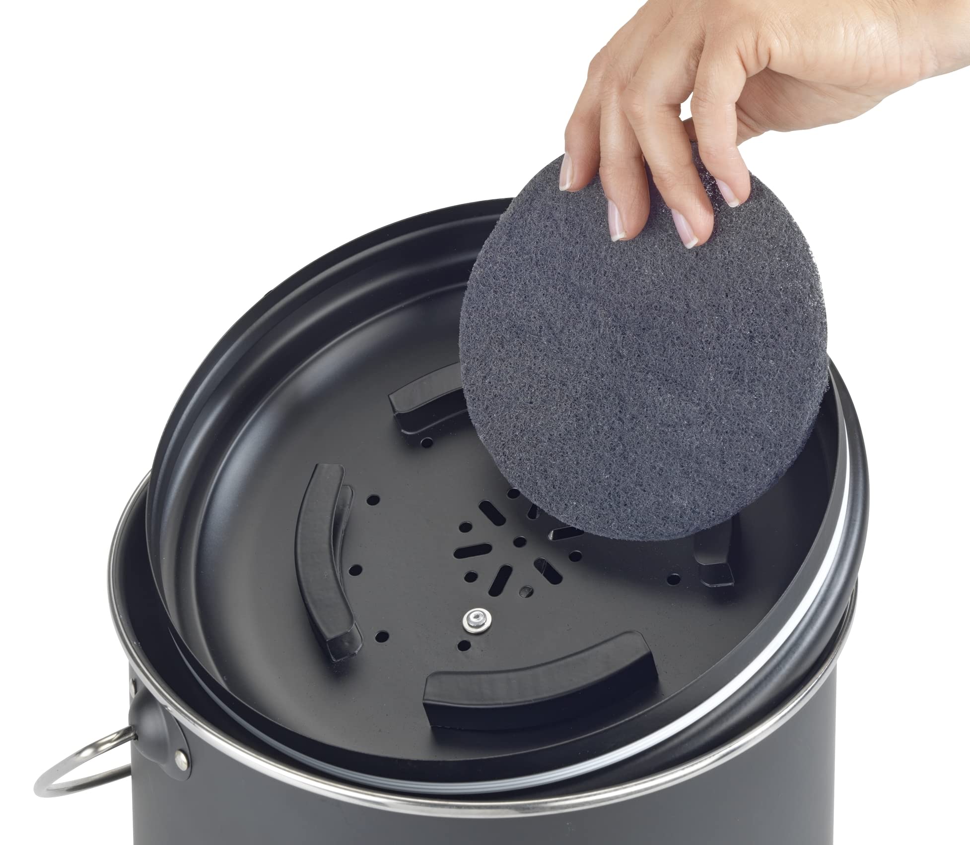 Wenko Nero secchio compost 6 L antiodore nero
