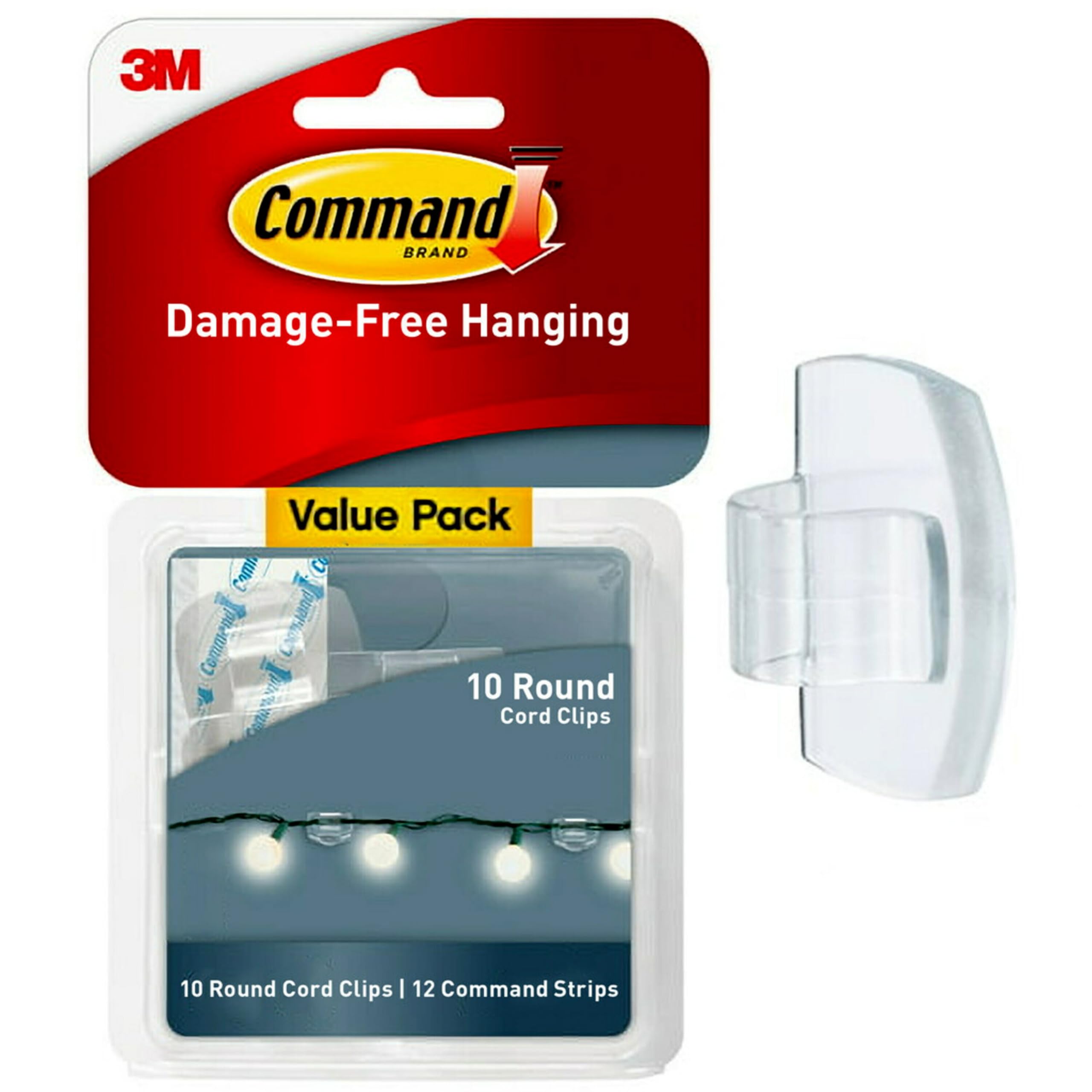 Command Clip per Cavi 4 Clip + 5 Strisce Adesive Indoor
