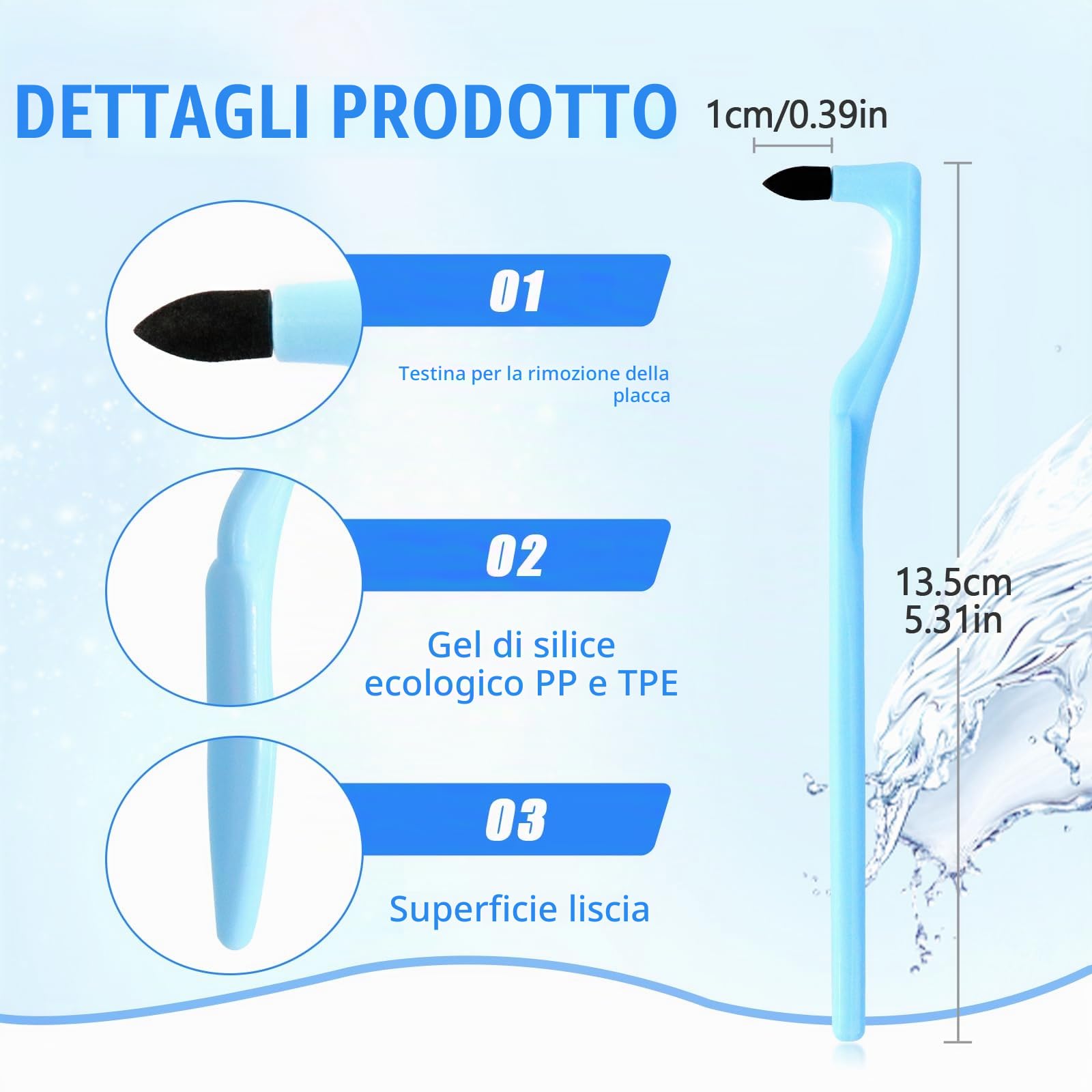 Quelcc Stain Remover Gomma Smacchiante Denti 3 Pezzi