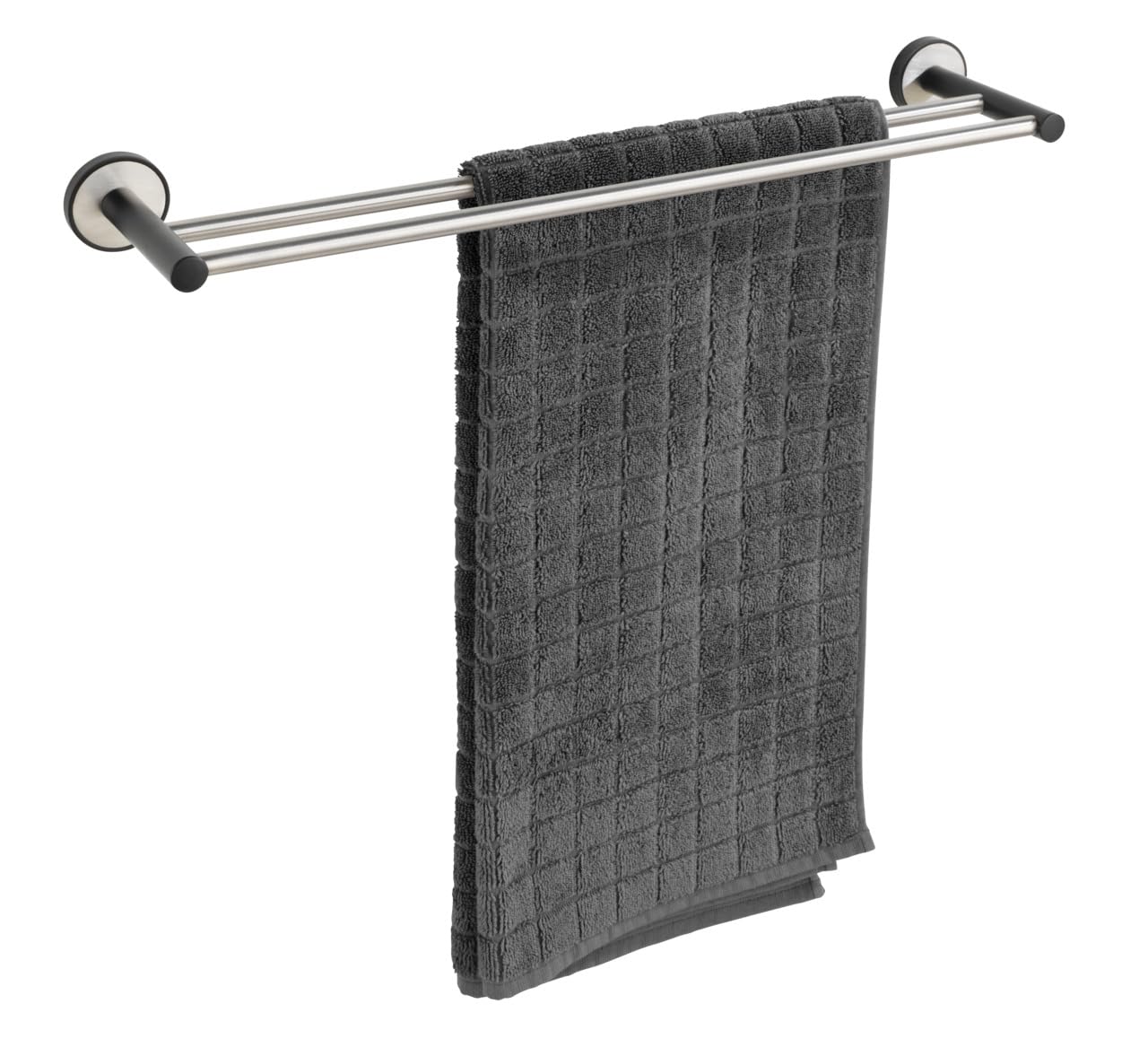 Wenko Udine Duo 25015100 asta asciugamani nera opaca 61 cm