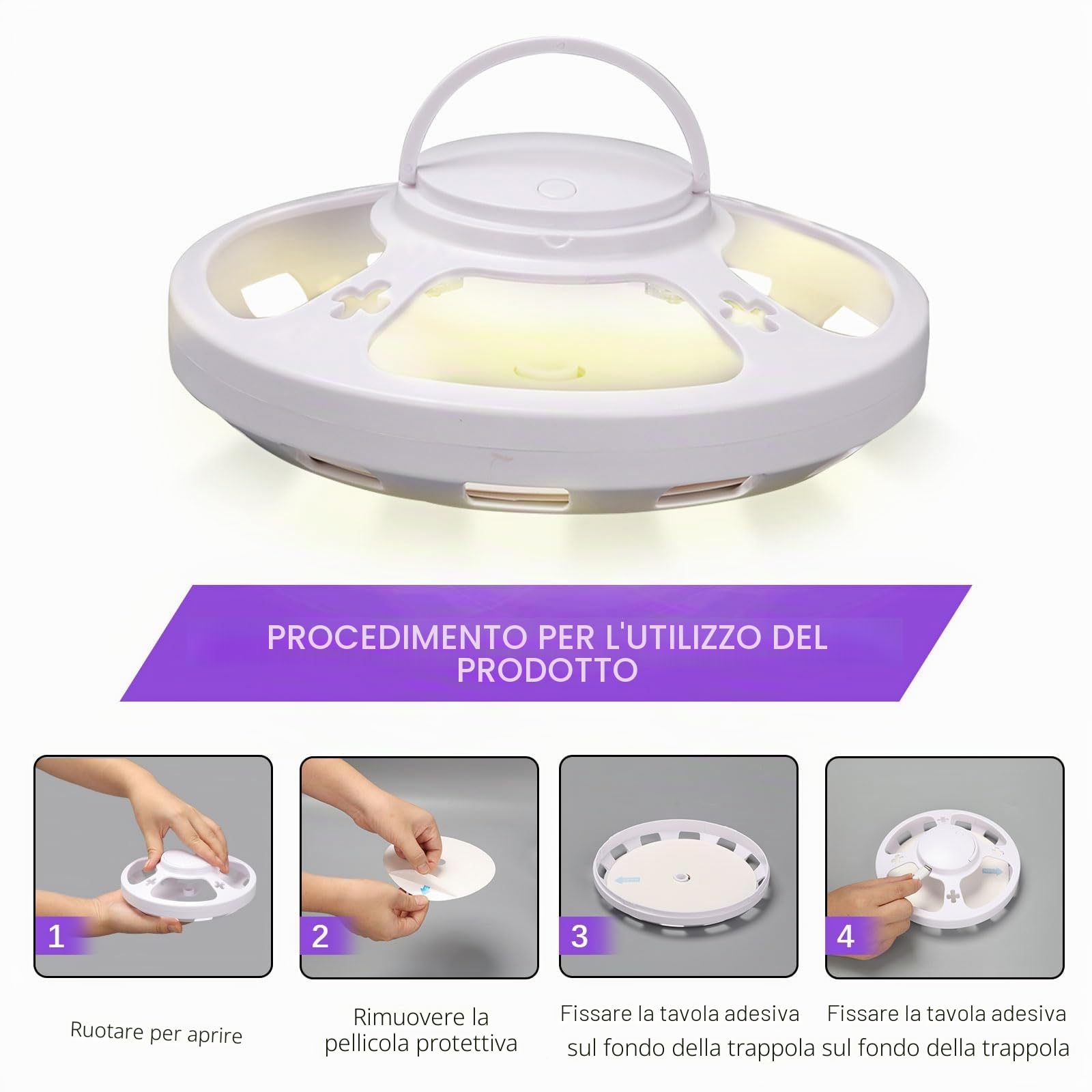 Gachiwar Trappola per Pulci Interni Set 2 pz USB Atossica