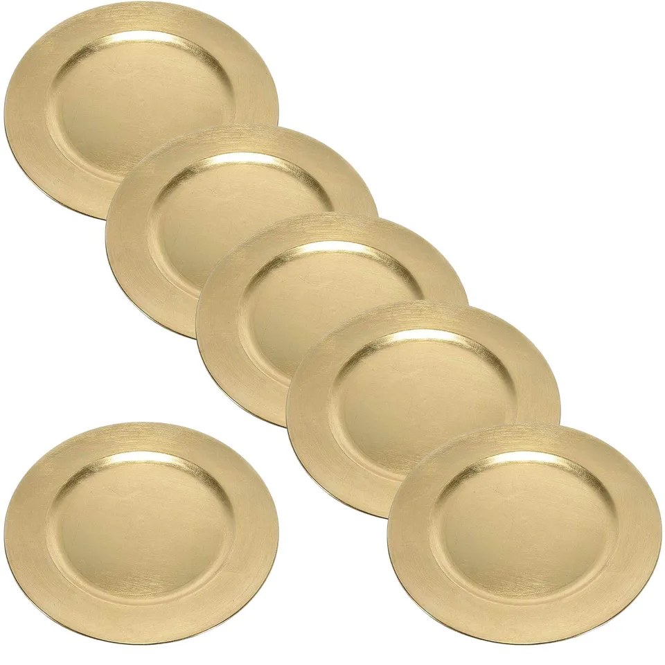 Cecaro Sottopiatti Oro 33 cm Set 6 Pezzi Natale