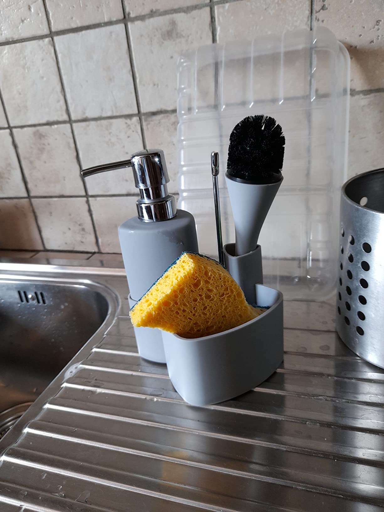 Wenko Empire Set Lavapiatti Ceramica Nero 0,25 l