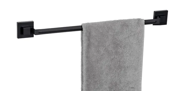 Wenko Vacuum-Loc Quadro Portasciugamani 60 cm Nero Acciaio