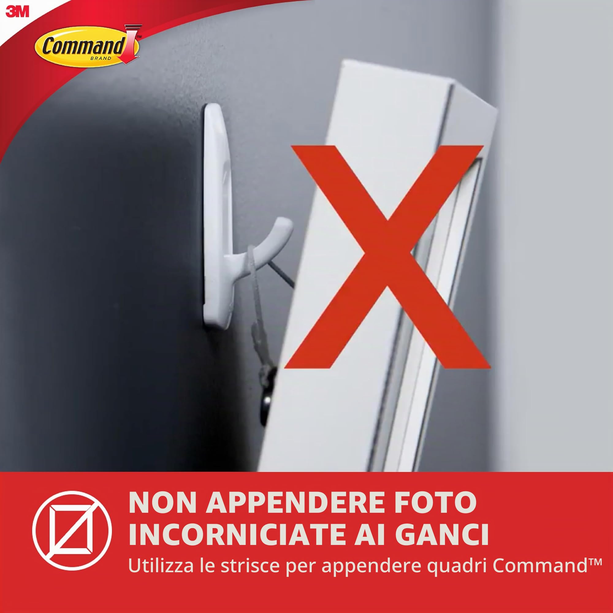 Command Ganci medi adesivi bianchi 1,3 kg 7 pezzi