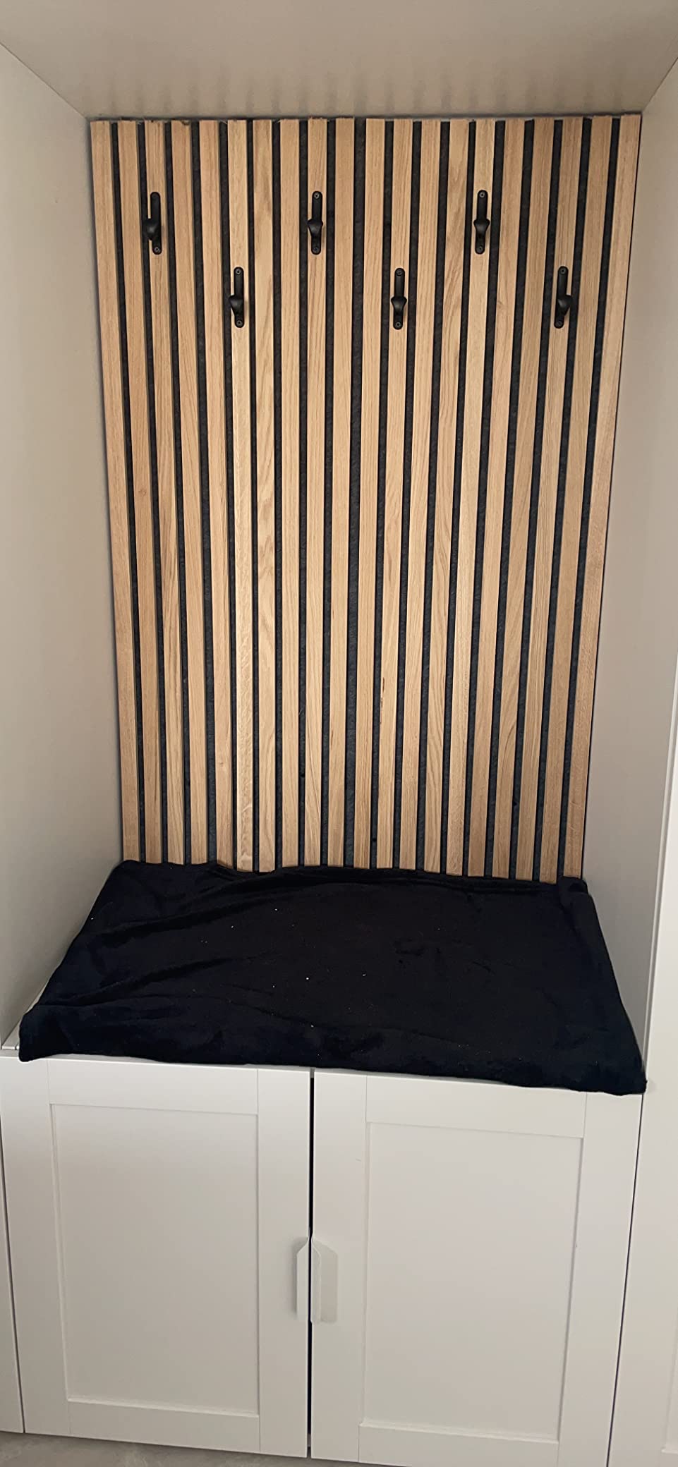 Lxoraziy gancio parete metallo 8 pezzi nero 87mm