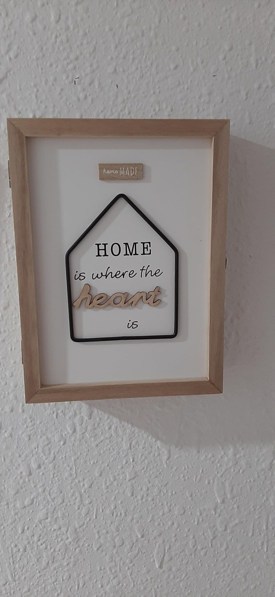 Gachiwar Portachiavi Parete Legno Bianco 27 cm 6 Ganci