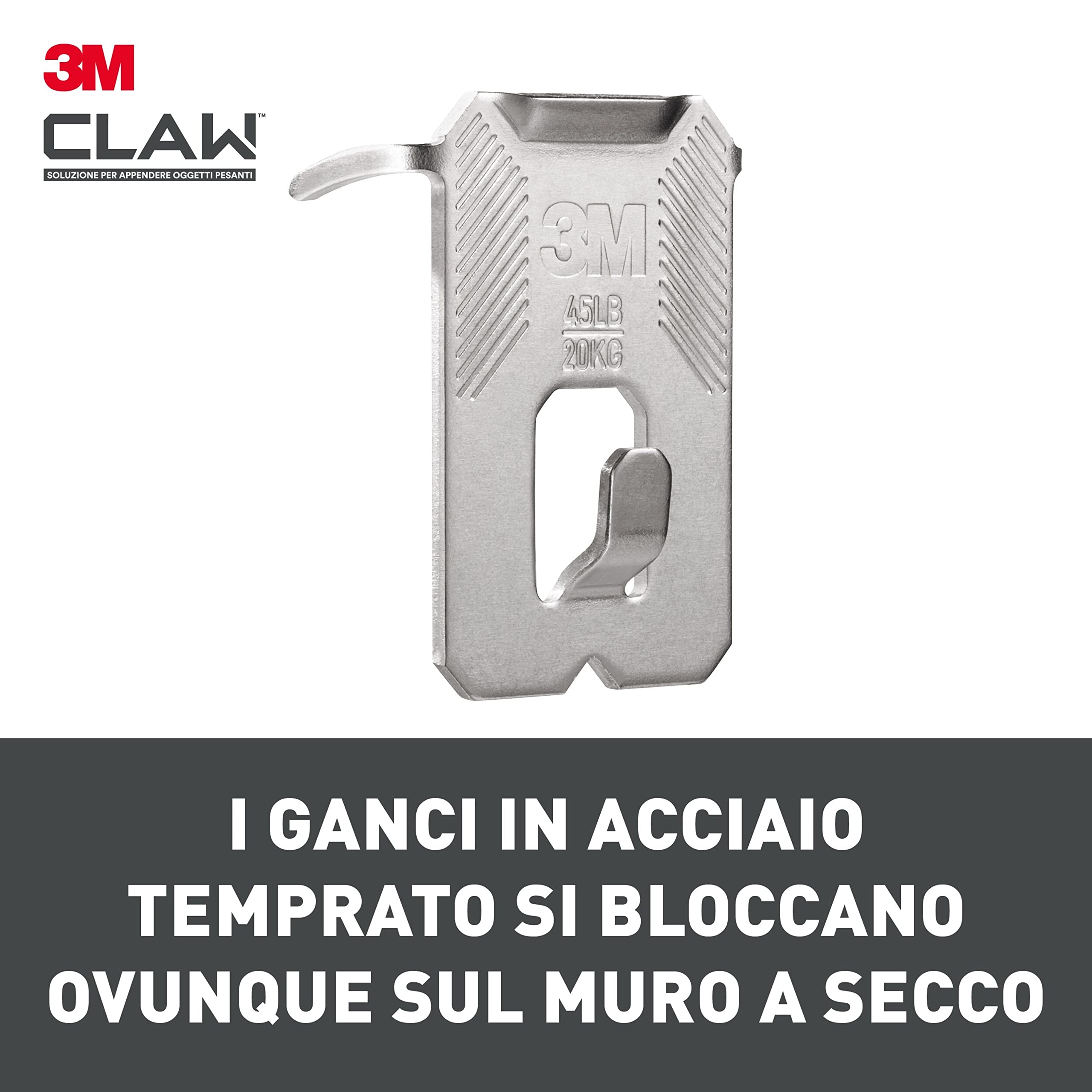 Command Claw 20 kg ganci appendiquadri 4 pz per cartongesso