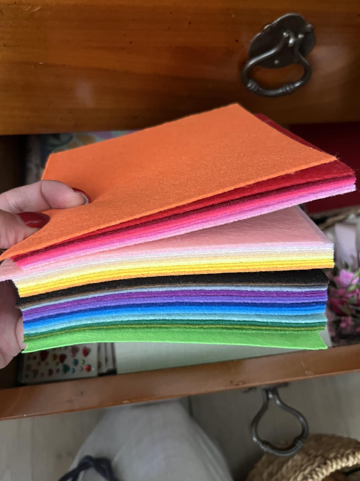 Quelcc fogli feltro colorato 40 pezzi 15x15 cm 1 mm