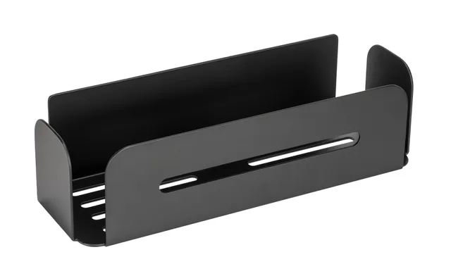 Wenko Turbo-Loc Bivio Mensola Doccia Nera 30 cm Alluminio