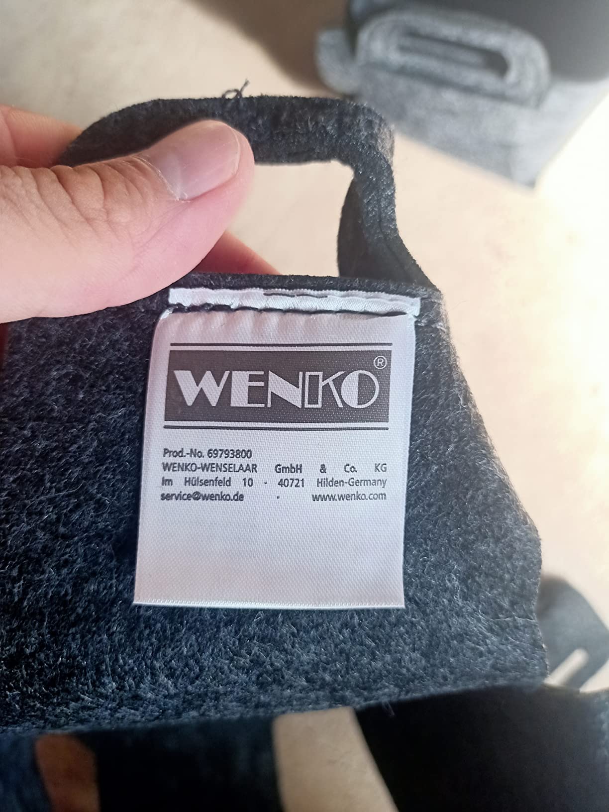 Wenko Nina S cestello feltro grigio chiaro 2 pezzi pieghevole
