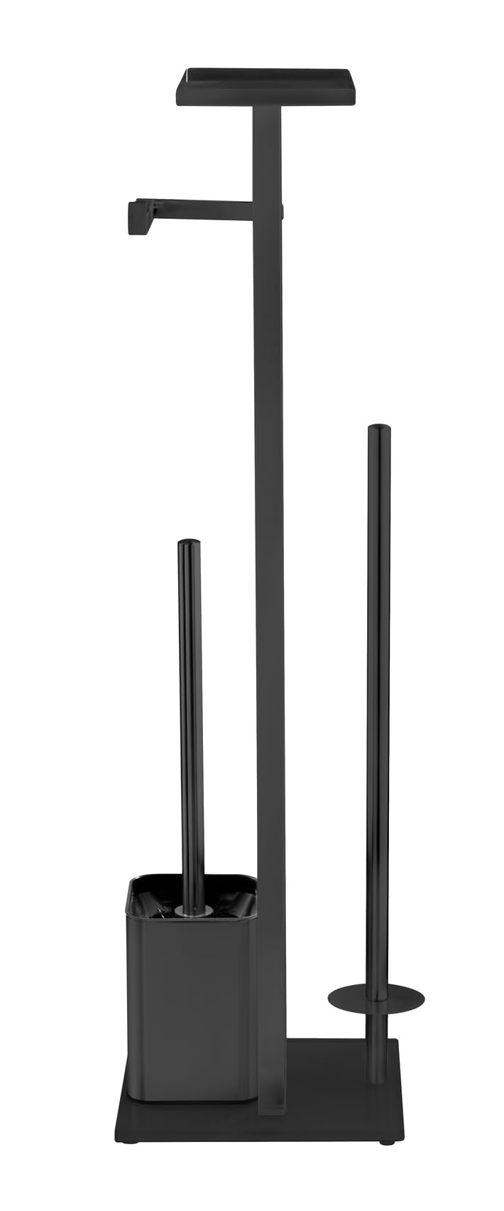 Wenko Debar piantana WC 4 in 1 nera con ripiano