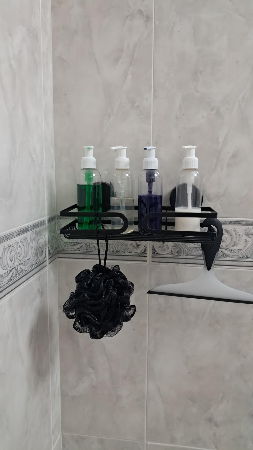 Wenko Static-Loc Plus Pavia mensola nera senza forare 26 cm