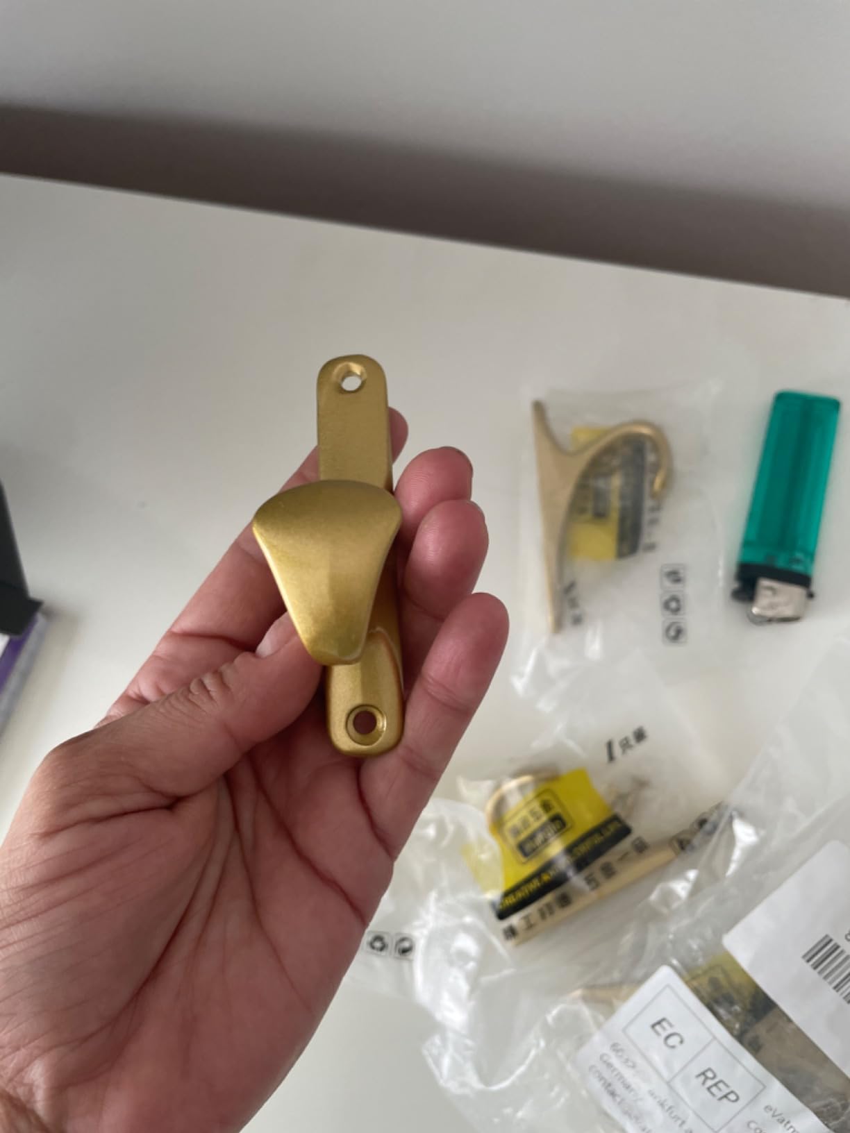 Lxoraziy ganci appendiabiti metallo oro 8 pezzi con viti