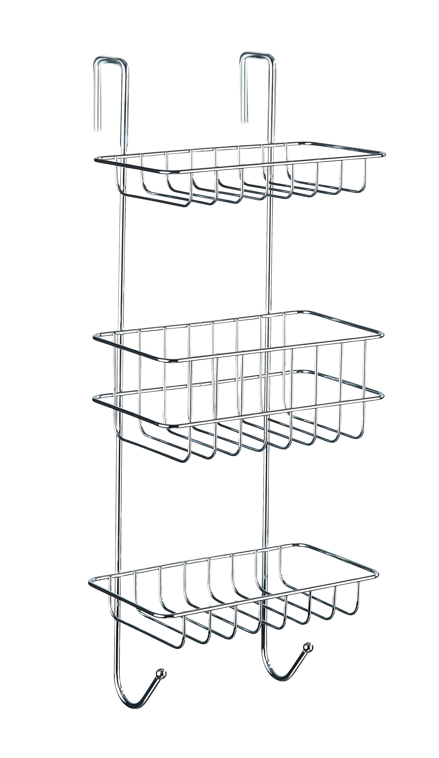 Wenko Revigo scaffale doccia nero 3 ripiani senza forare