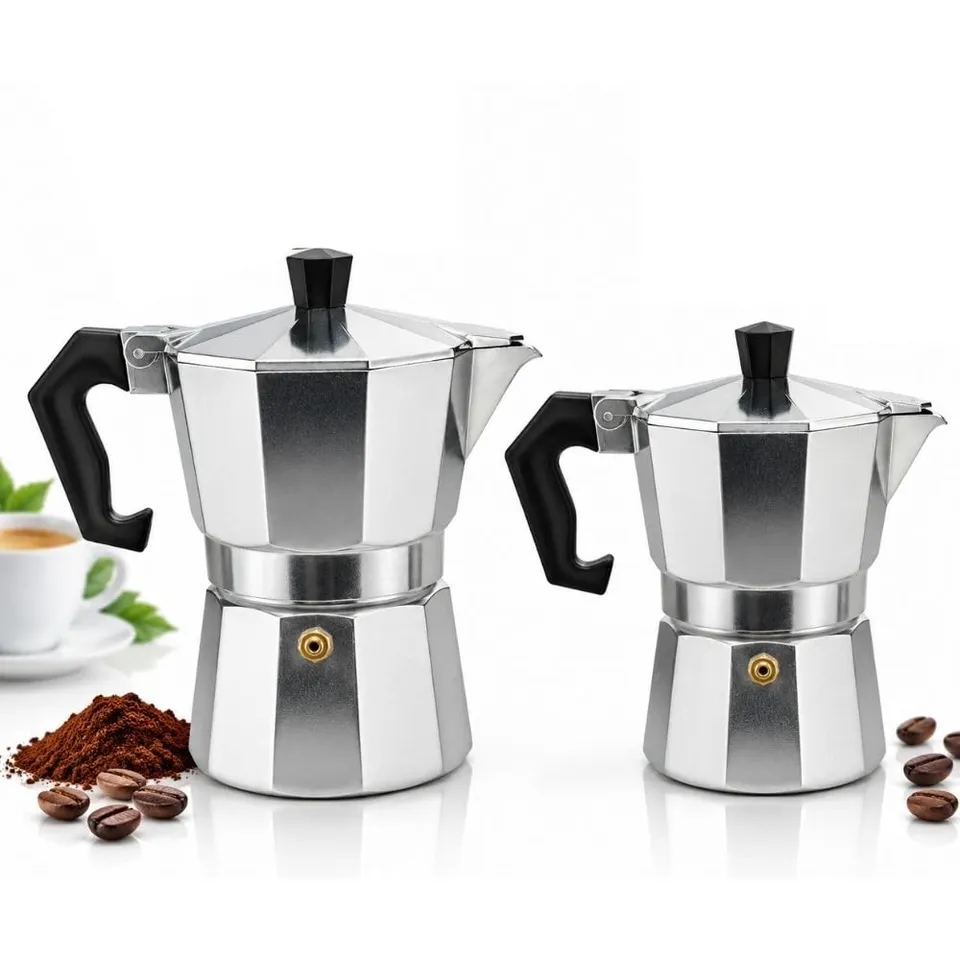 Cecaro Group Moka Alluminio Gas 2-3 Tazze Antigoccia