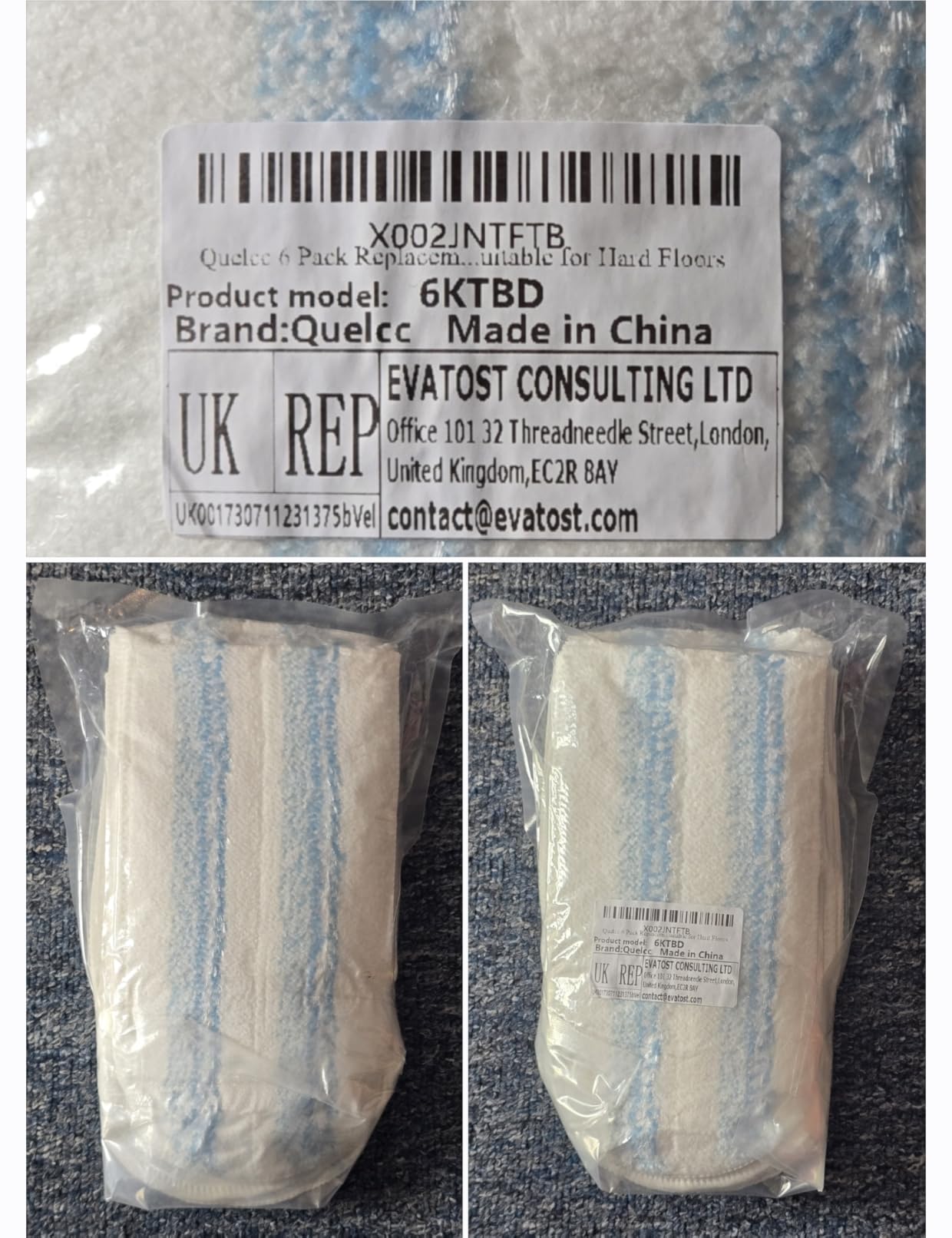 Quelcc Panni Microfibra Ricambio Vileda H2PrO 6 Pezzi