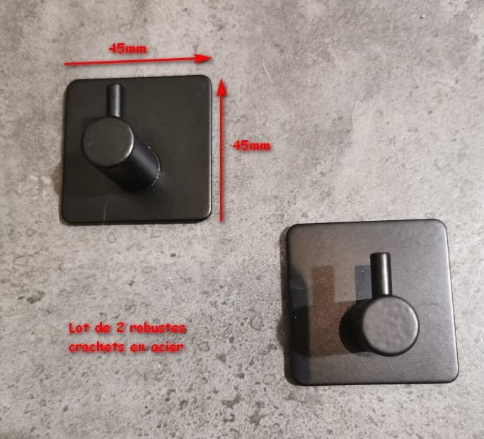 Wenko Ureo Ganci Parete Nero Set 2 Pezzi Acciaio