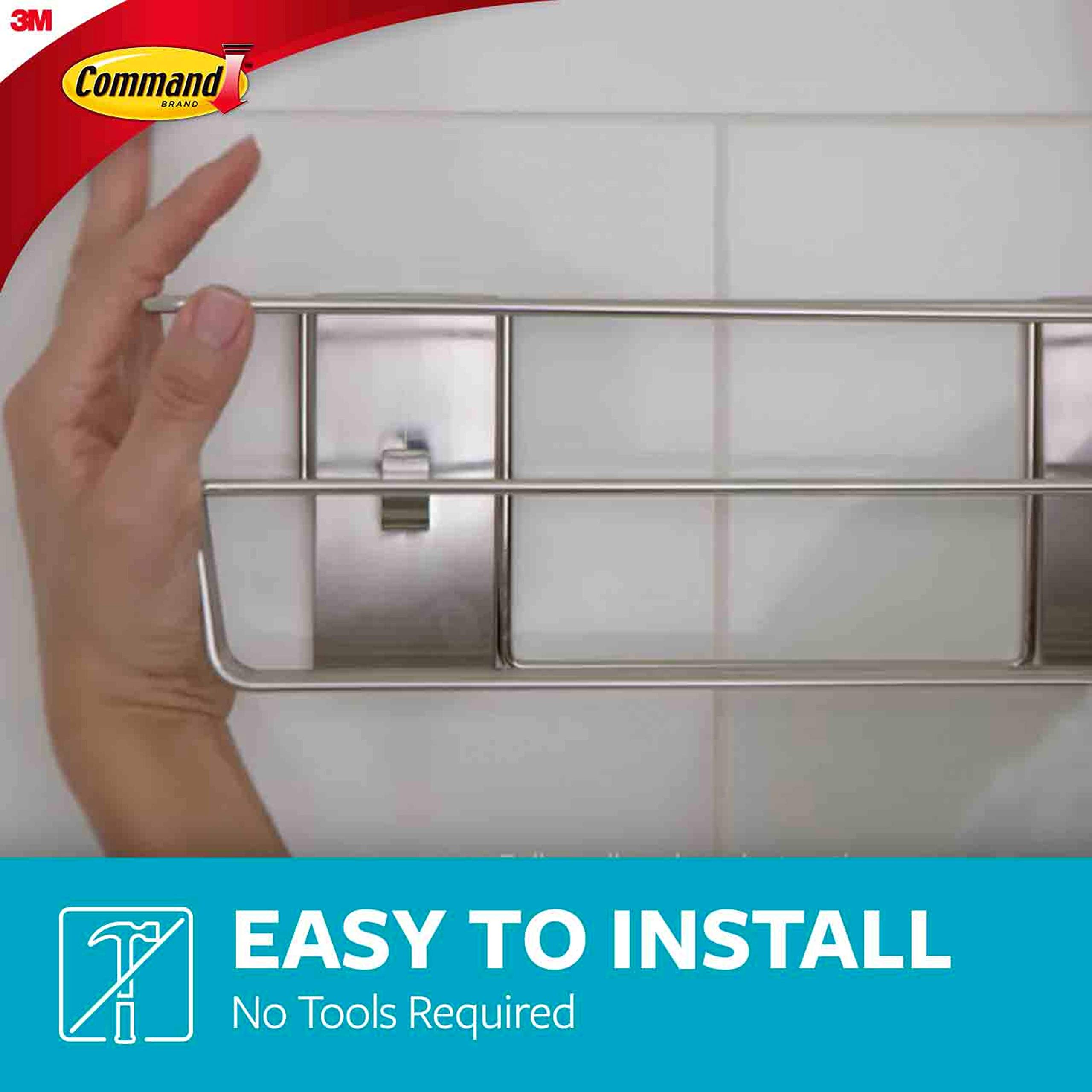 Command Cestello Bagno Doccia Nichel Satinato 4 strisce