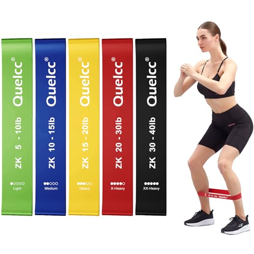 Quelcc Elastici Fitness Bande Elastiche 5 Pezzi Lattice