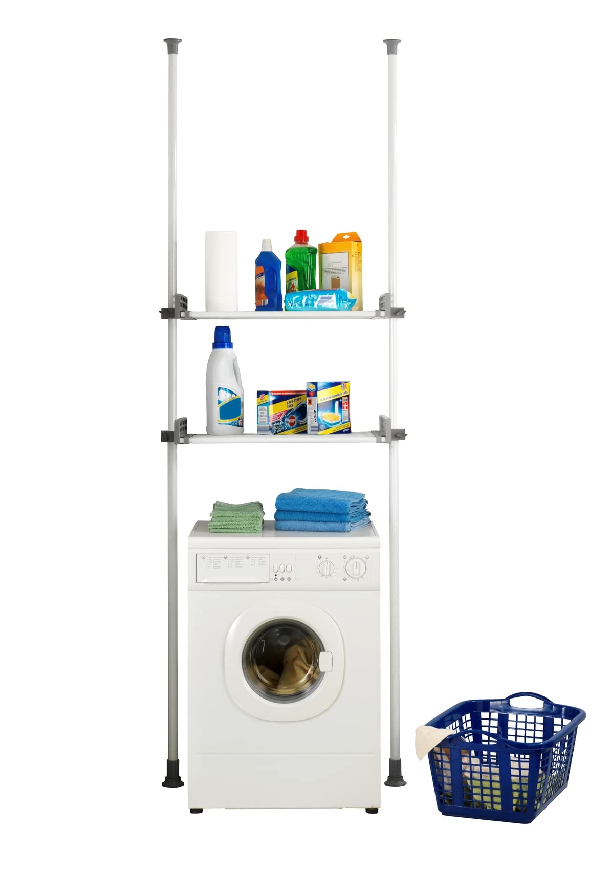 Wenko Herkules Twin Scaffale Telescopico Bianco 120 cm