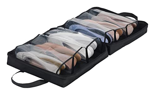 WENKO Deep Black custodia portascarpe 3 paia nero PEVA